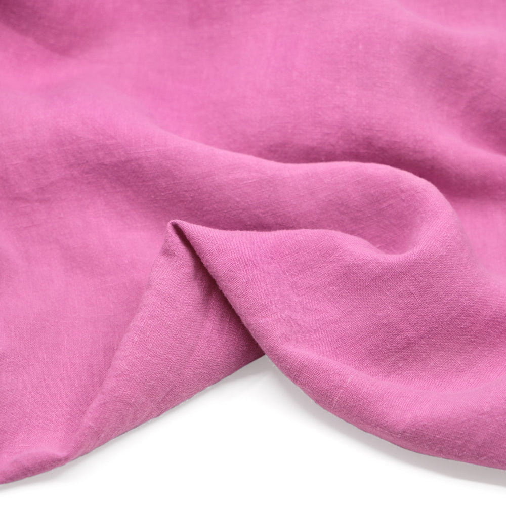 Washed Linen Candy Pink Blackbird Fabrics