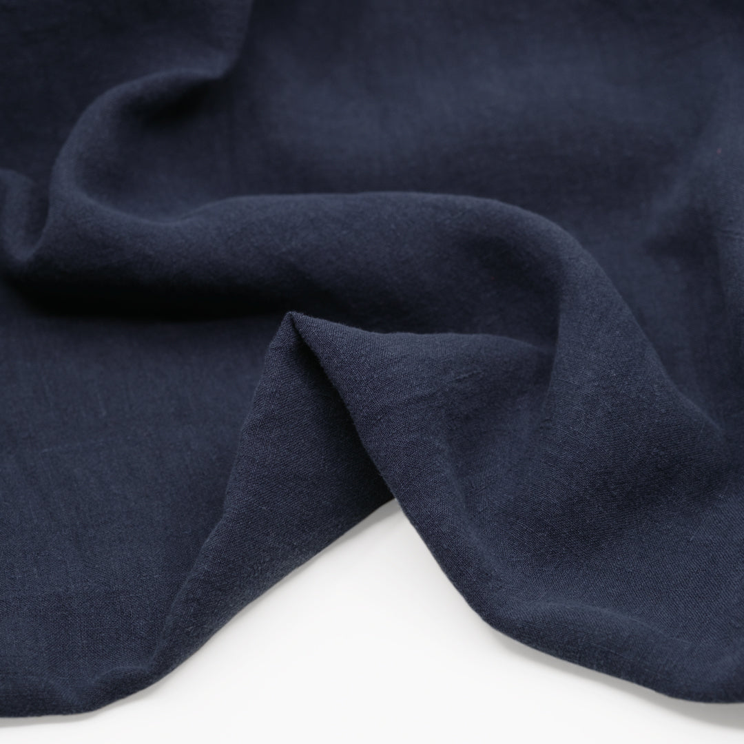 Washed Linen - Dark Denim | Blackbird Fabrics