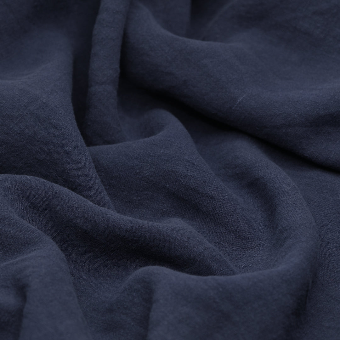Washed Linen - Dark Denim | Blackbird Fabrics