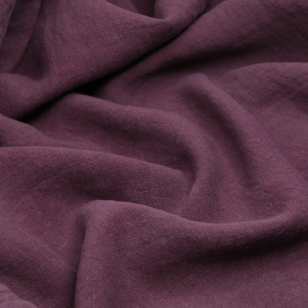 Washed Linen - Plum | Blackbird Fabrics
