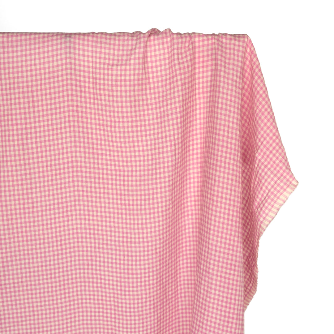 Mini Gingham Soft Washed Linen - Parfait | Blackbird Fabrics