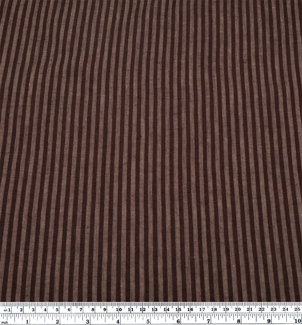 Ribbon Stripe Soft Washed Linen - Shadow | Blackbird Fabrics