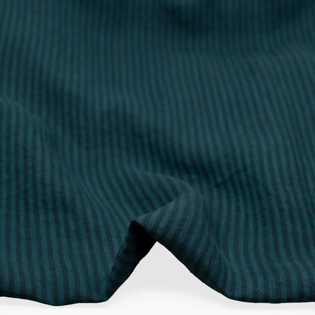 Ribbon Stripe Soft Washed Linen - Bejeweled | Blackbird Fabrics