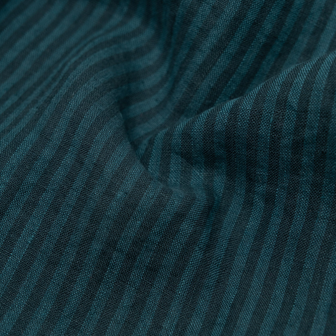 Ribbon Stripe Soft Washed Linen - Bejeweled | Blackbird Fabrics
