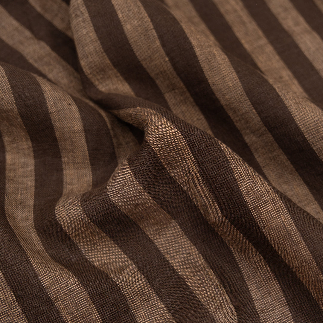 Pillar Stripe Soft Washed Linen - Satchel | Blackbird Fabrics