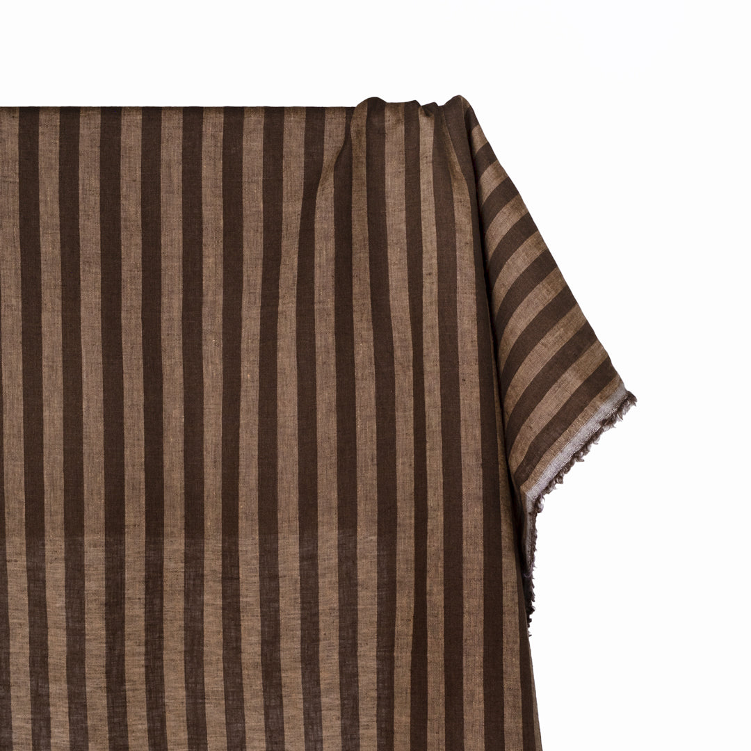 Pillar Stripe Soft Washed Linen - Satchel | Blackbird Fabrics
