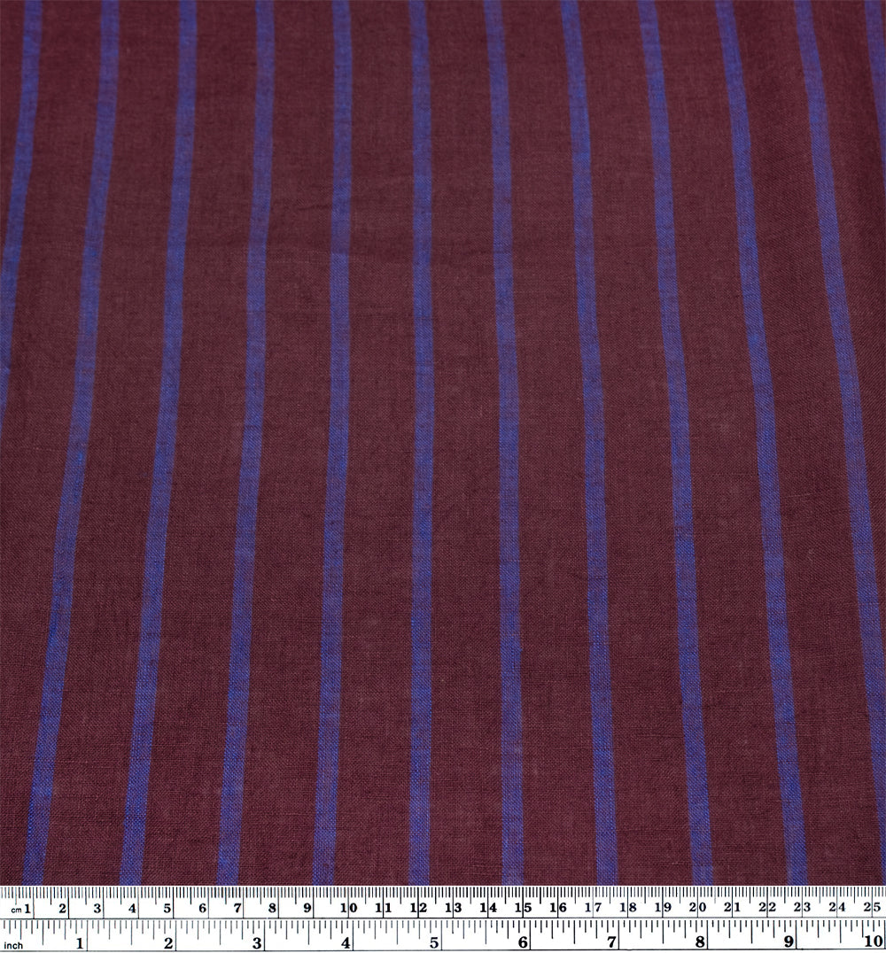 Stripe Soft Washed Linen - Night Cap | Blackbird Fabrics