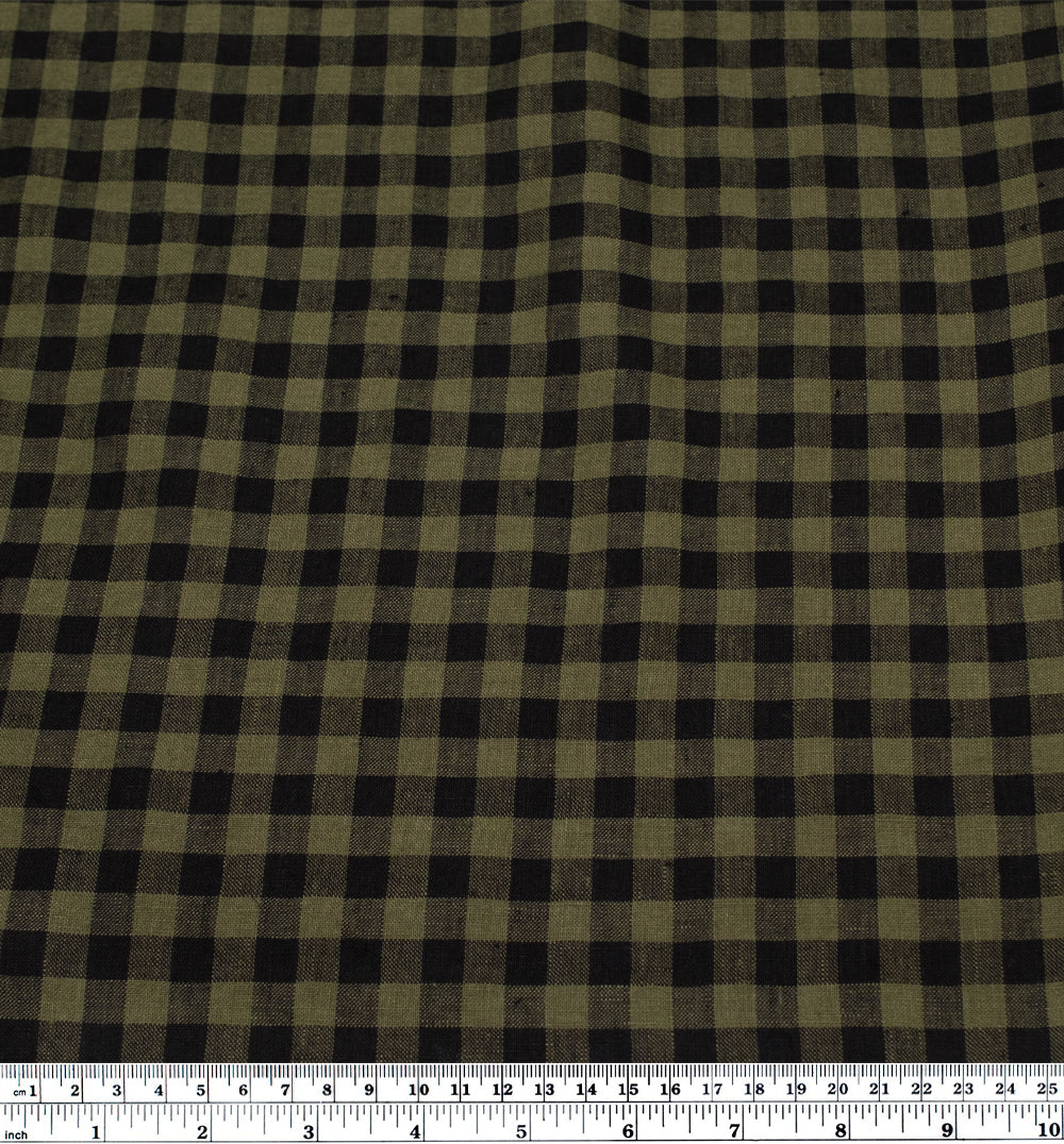 Gingham Soft Washed Linen - Balsam | Blackbird Fabrics