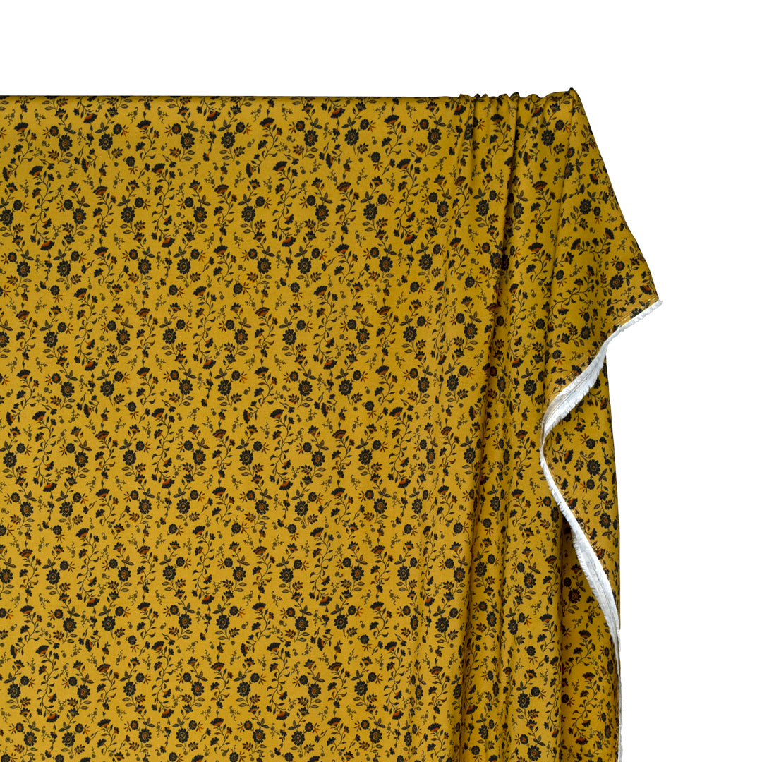 Frankincense Printed Viscose Challis - Citron/Multi | Blackbird Fabrics