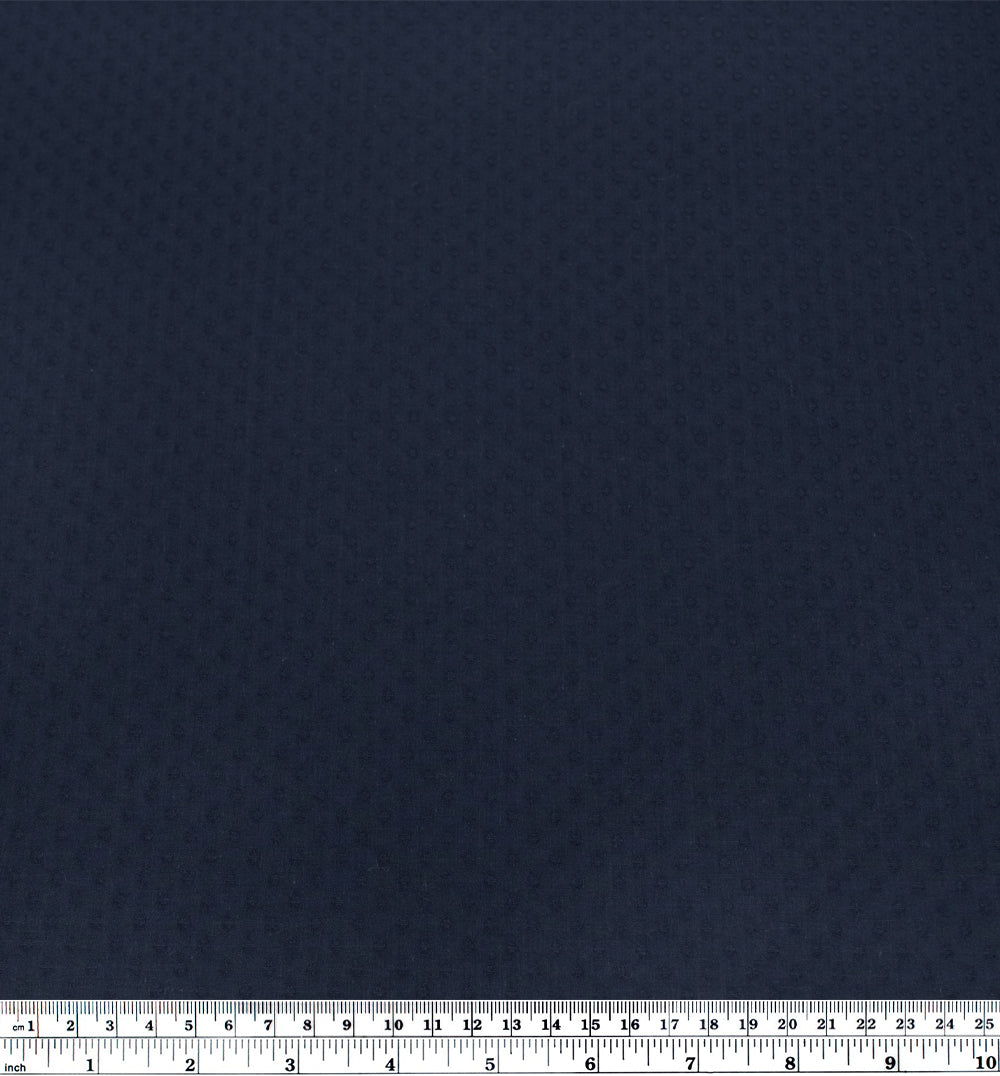 Deadstock Crisp Cotton Dobby - Navy | Blackbird Fabrics