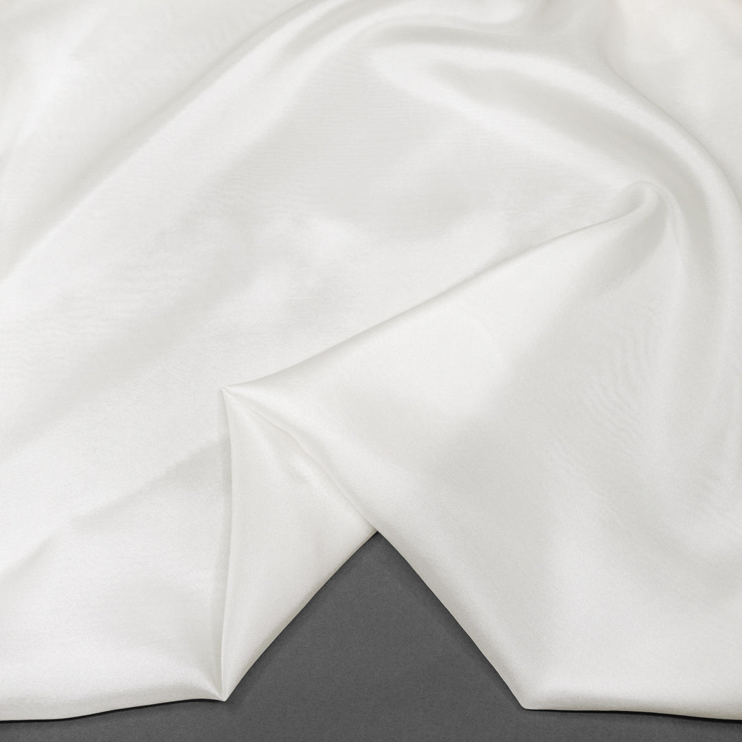 Deadstock Silk Habotai Lining - White | Blackbird Fabrics