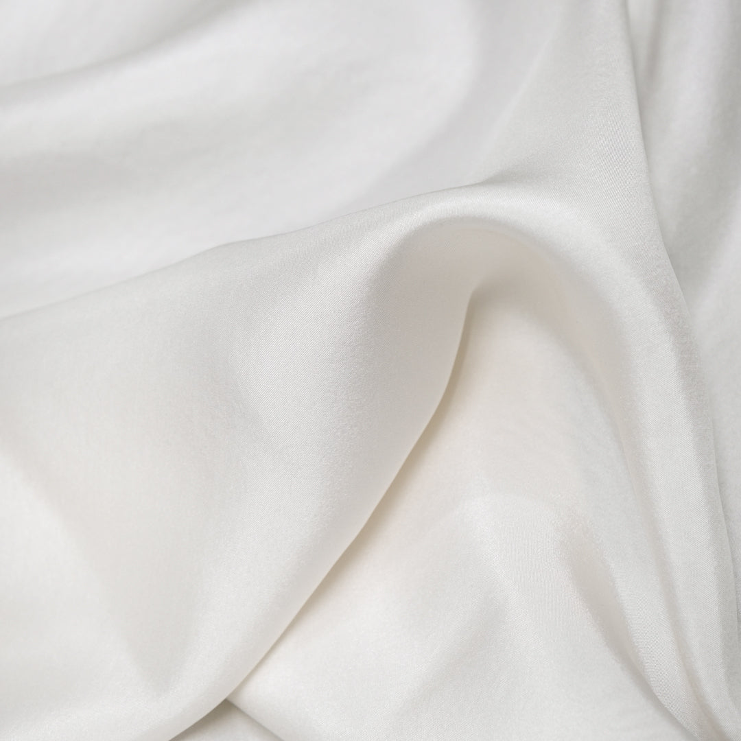 Deadstock Silk Habotai Lining - White | Blackbird Fabrics