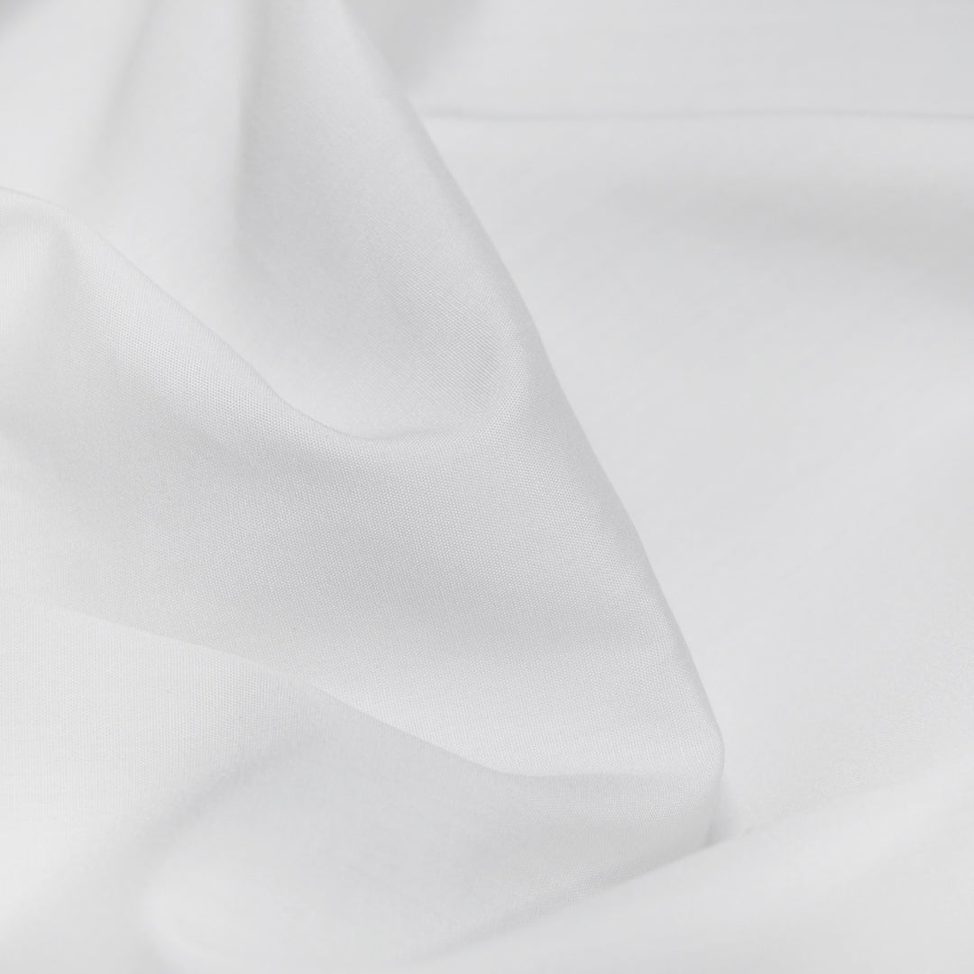 Deadstock Cotton Poplin Lining - White | Blackbird Fabrics