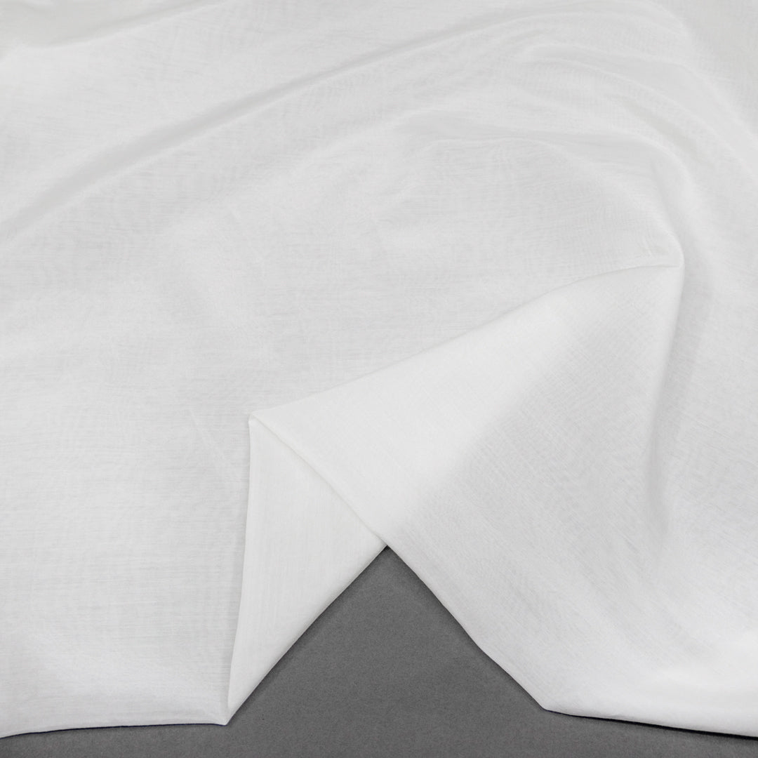 Deadstock Cotton Silk Voile - White | Blackbird Fabrics