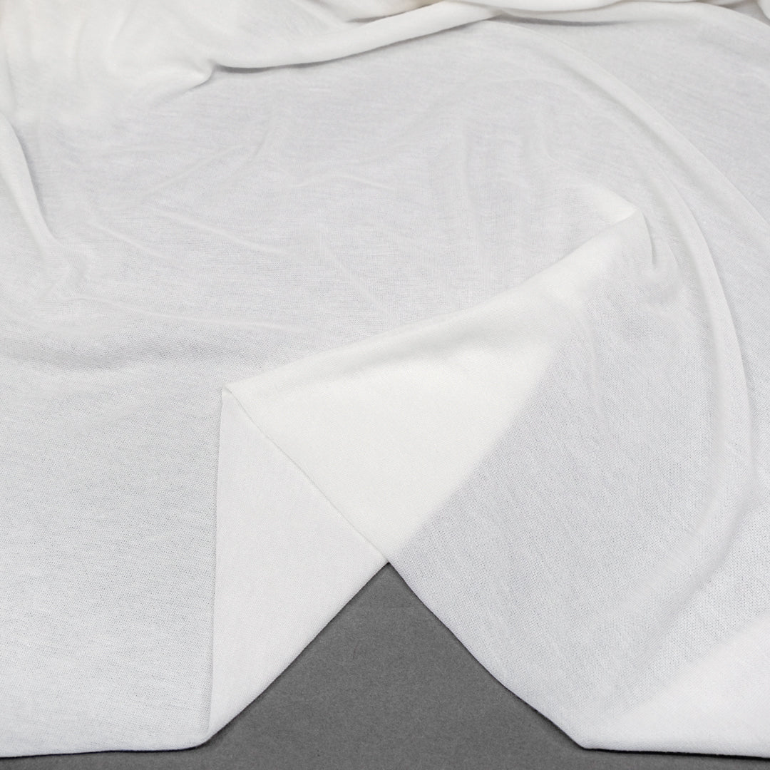 Deadstock Micromodal Silk Superfine Jersey - White | Blackbird Fabrics