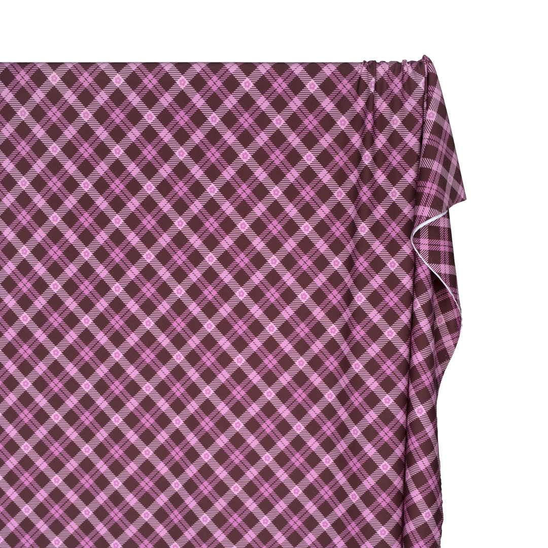 Preppy Posy Recycled Nylon Swim Tricot - Dusty Mauve/Candy Floss | Blackbird Fabrics