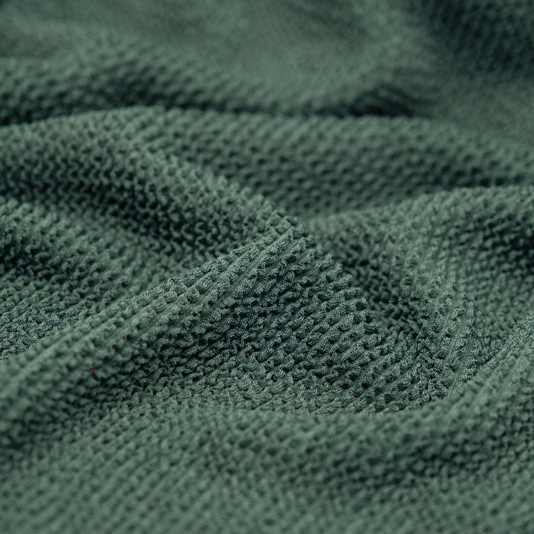 Puckered Poly Jacquard Swim Knit - Jade | Blackbird Fabrics
