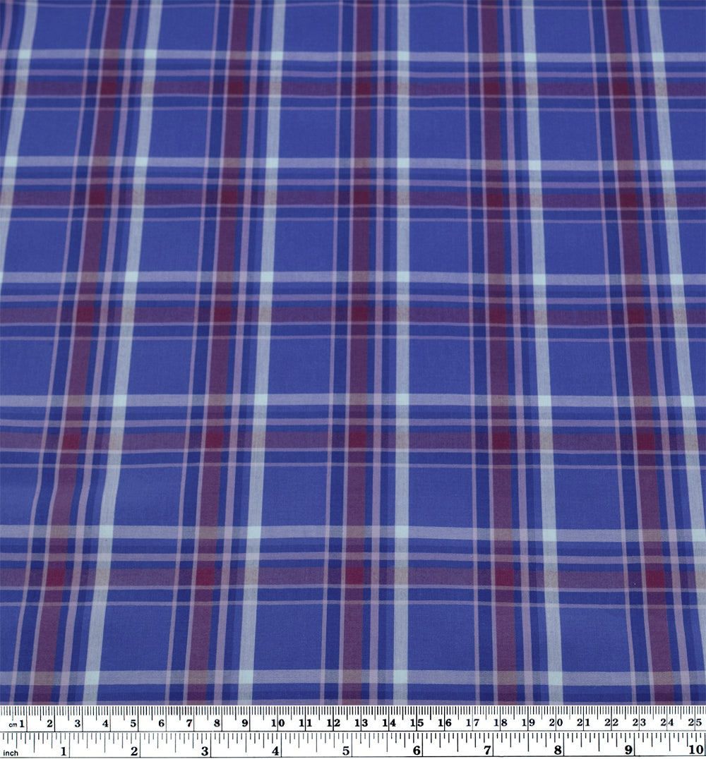 Cosmic Plaid Cotton Shirting - Belize/Multi | Blackbird Fabrics