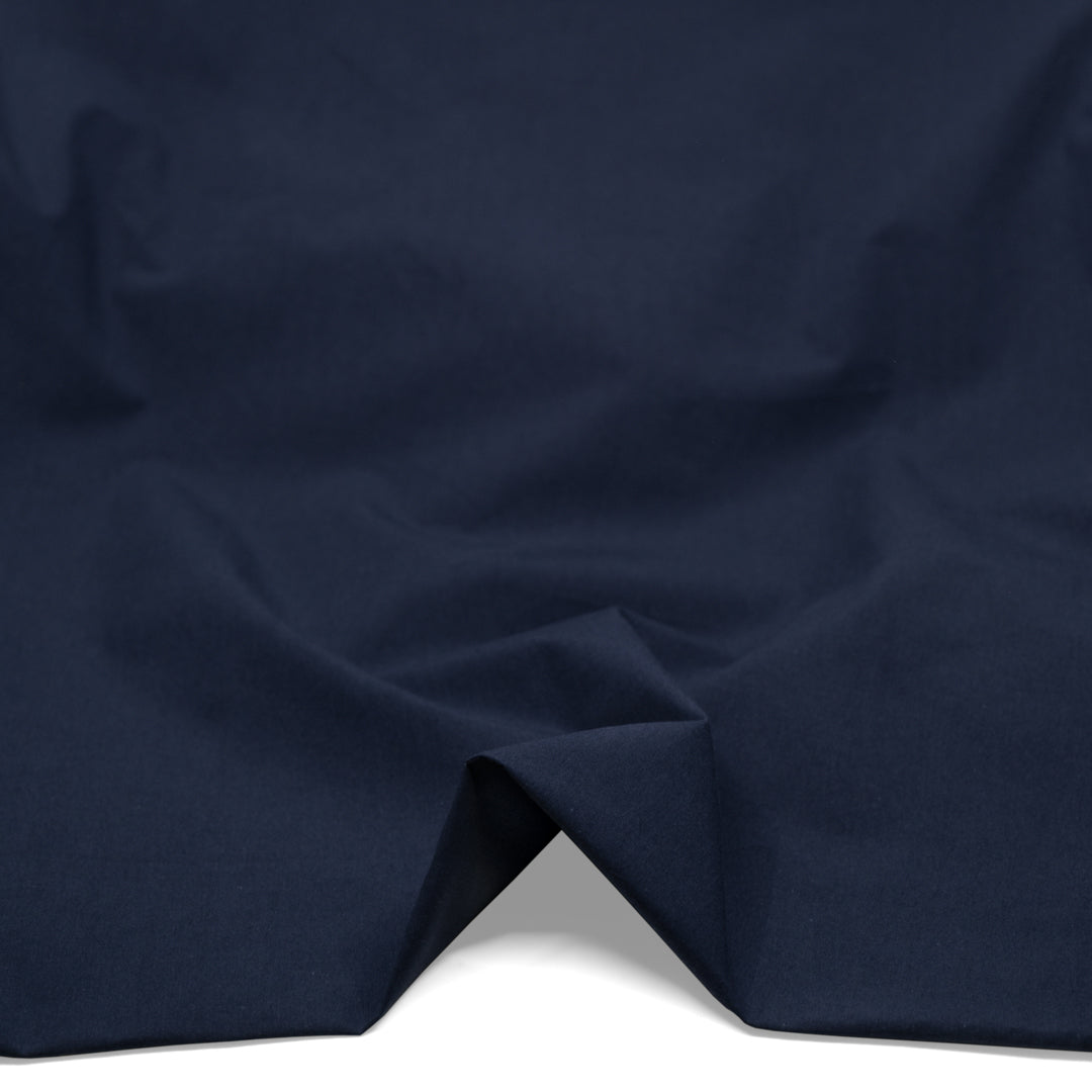 Paper-Touch Midweight Cotton Poplin - Dark Denim | Blackbird Fabrics