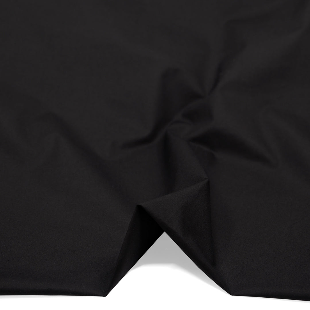 Paper-Touch Midweight Cotton Poplin - Black | Blackbird Fabrics