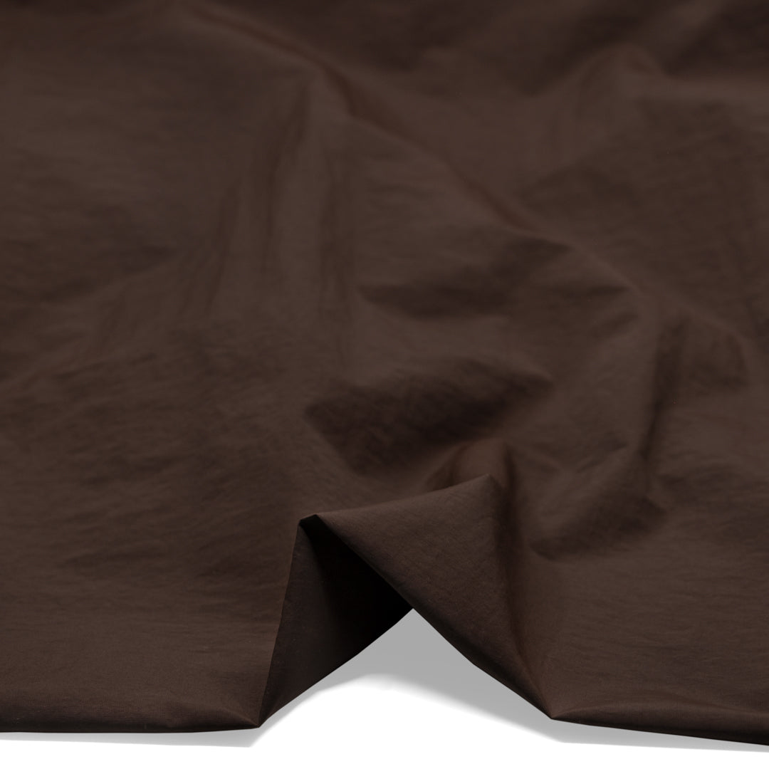 Water Resistant Nylon Taslan - Chocolate | Blackbird Fabrics