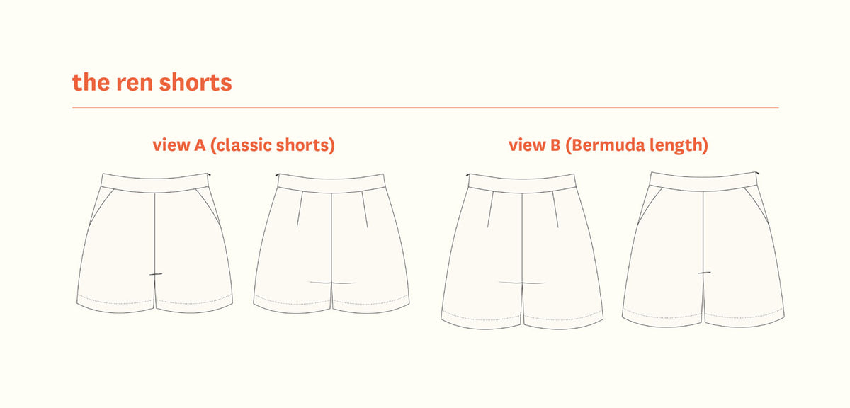 Ren Shorts - Fabric Godmother - PDF Download
