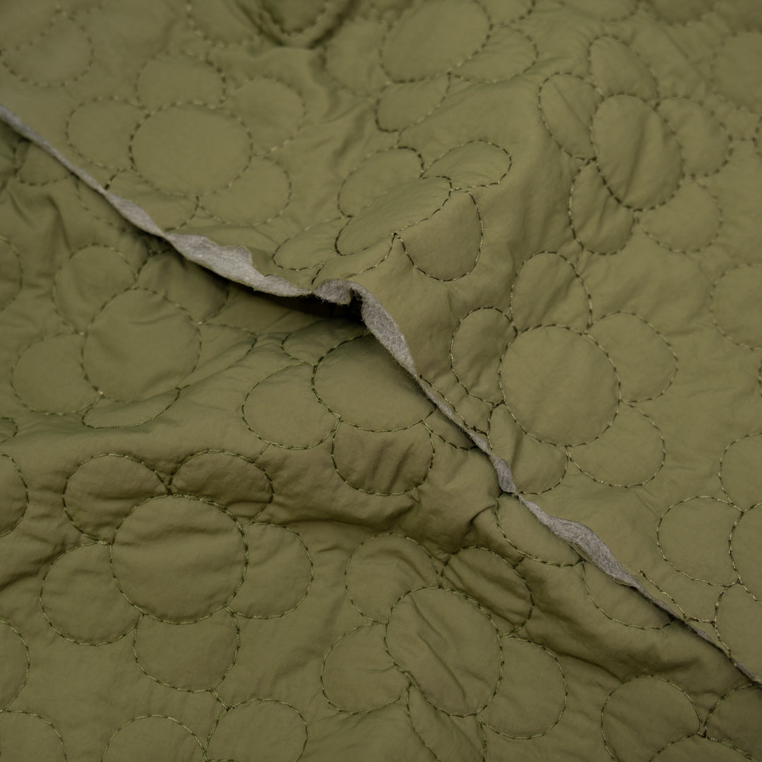 Daisy Quilted Nylon Puffer - Sage | Blackbird Fabrics