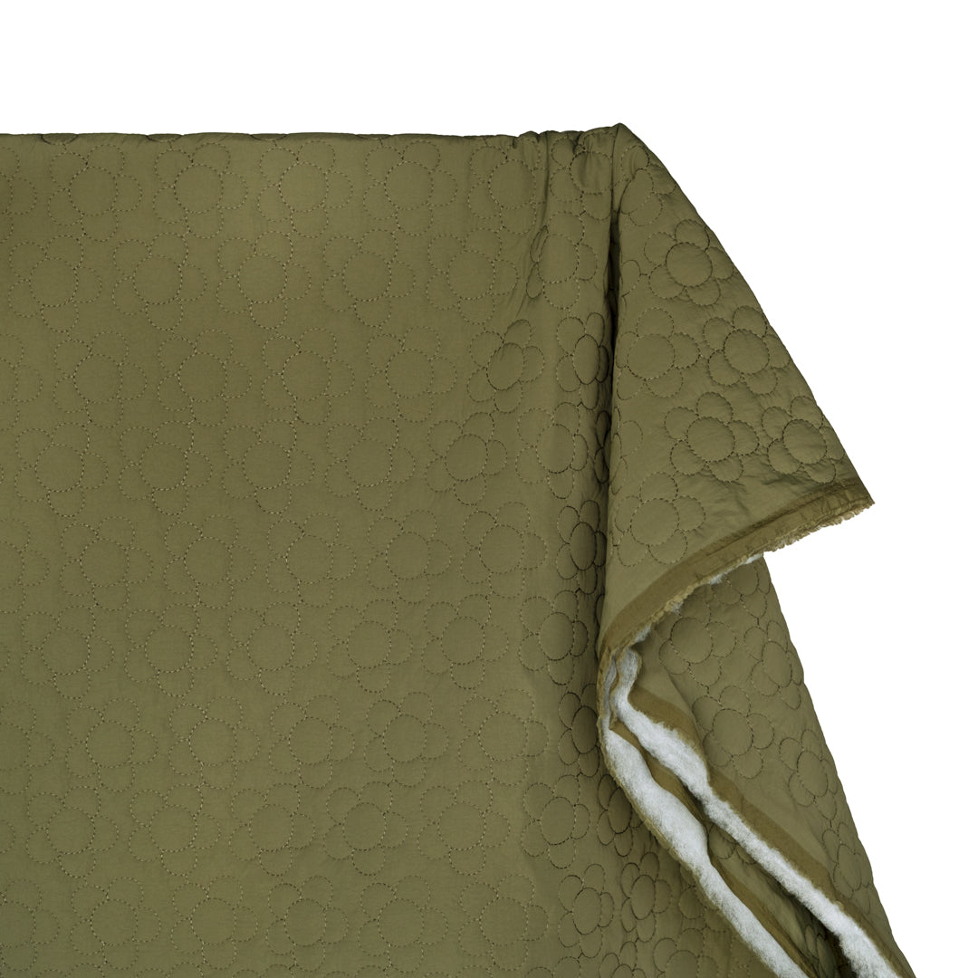 Daisy Quilted Nylon Puffer - Sage | Blackbird Fabrics