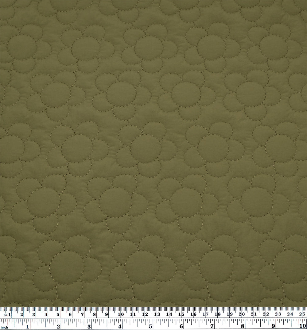 Daisy Quilted Nylon Puffer - Sage | Blackbird Fabrics