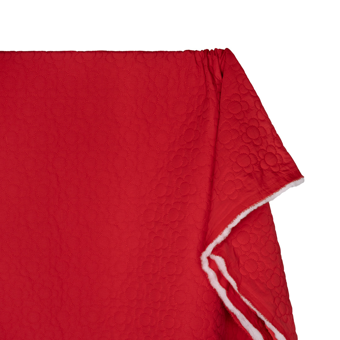 Daisy Quilted Nylon Puffer - Chili Pepper | Blackbird Fabrics
