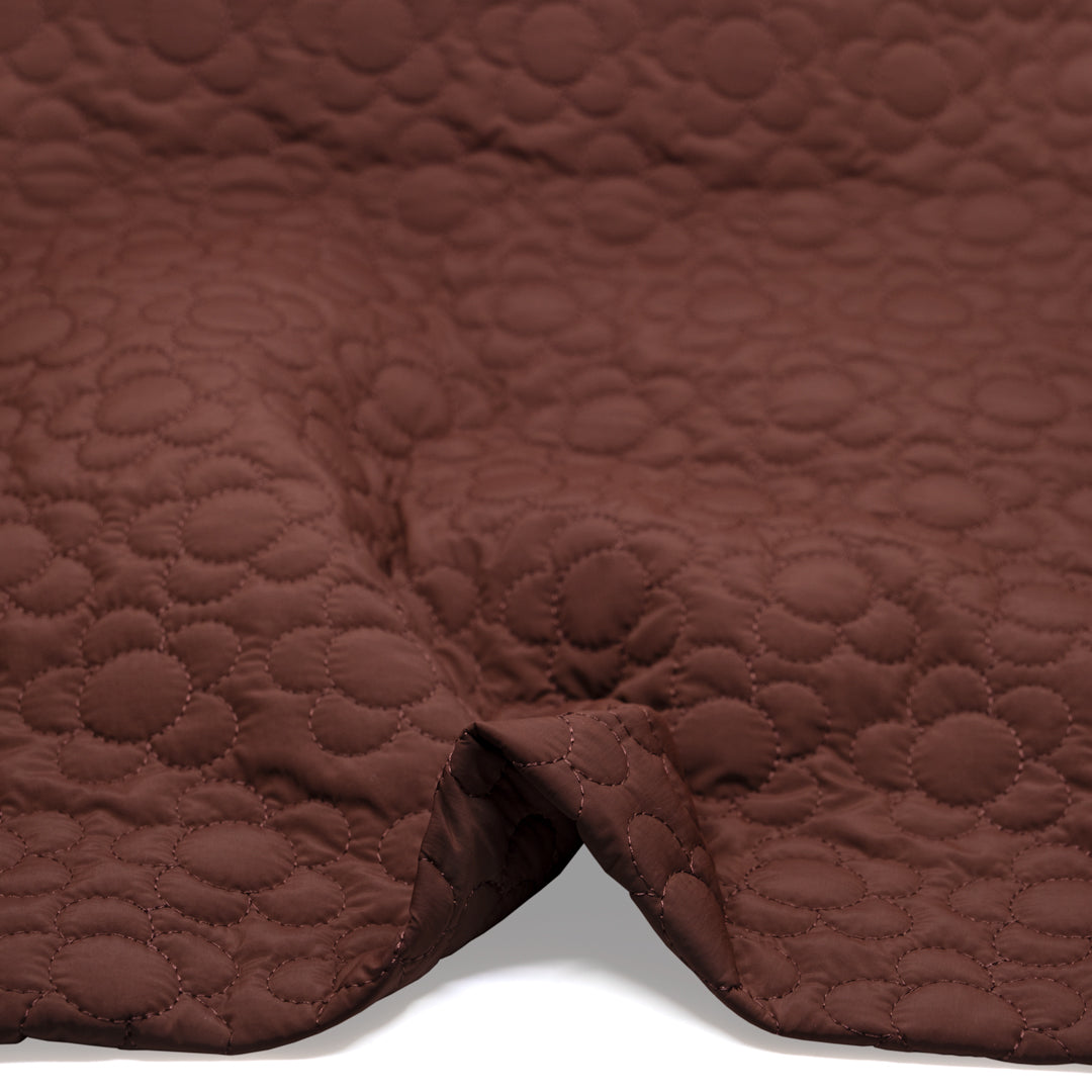 Daisy Quilted Nylon Puffer - Baked Clay | Blackbird Fabrics