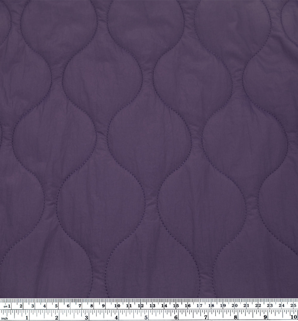 Wavy Quilted Nylon Puffer - Amethyst | Blackbird Fabrics