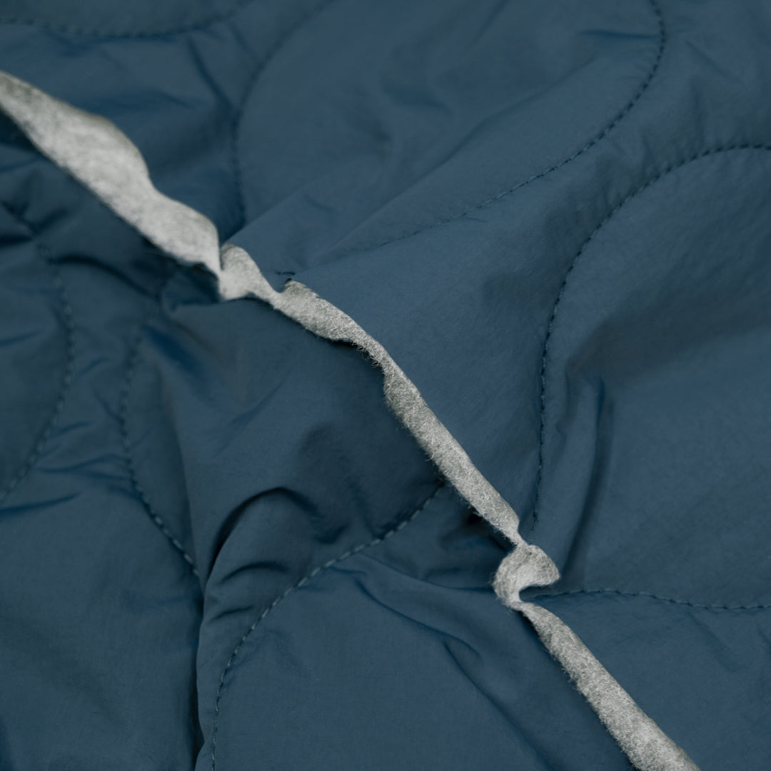 Wavy Quilted Nylon Puffer - Jewel | Blackbird Fabrics