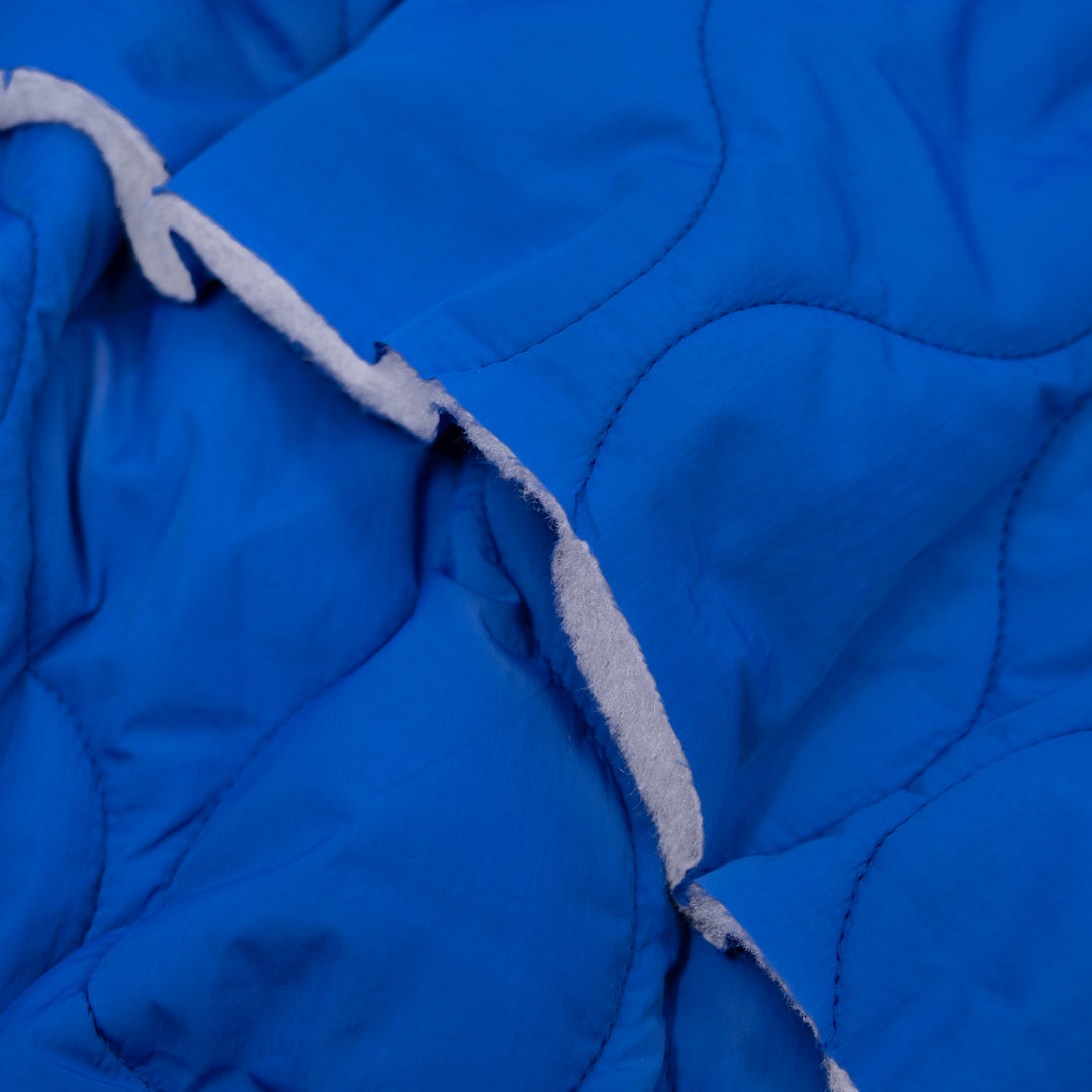Wavy Quilted Nylon Puffer - Lapis | Blackbird Fabrics