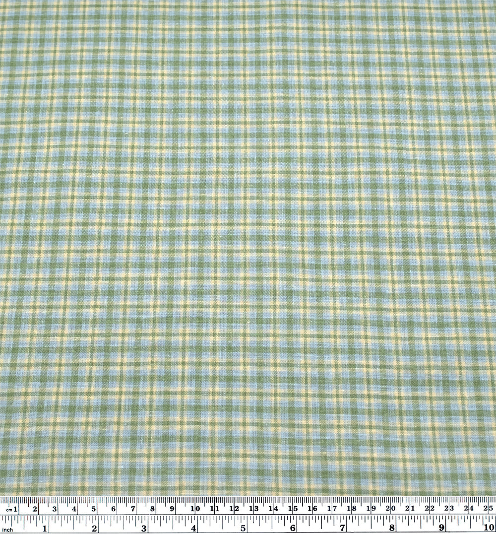 Plaid Hemp Soy Blend - Herb Garden | Blackbird Fabrics
