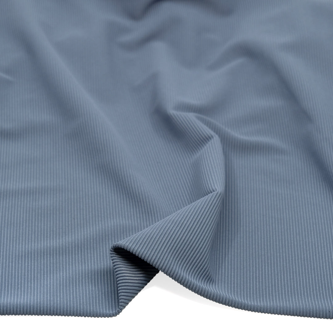 Ribbed Poly Swim Tricot - Bluestone | Blackbird Fabrics