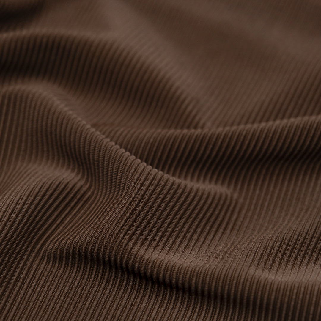 Ribbed Poly Swim Tricot - Coffee Bean | Blackbird Fabrics