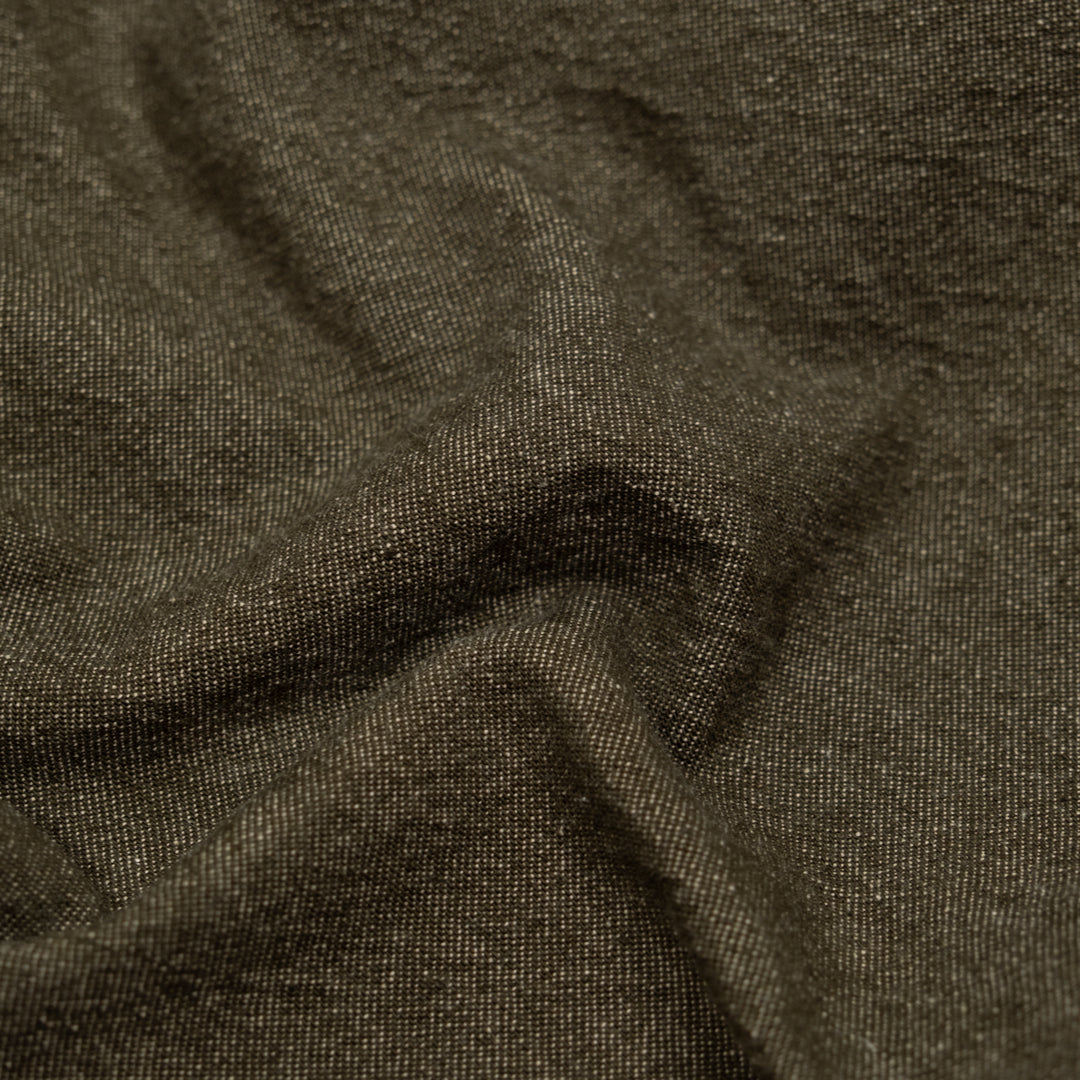 9oz Stonewashed Denim - Olive Drab | Blackbird Fabrics