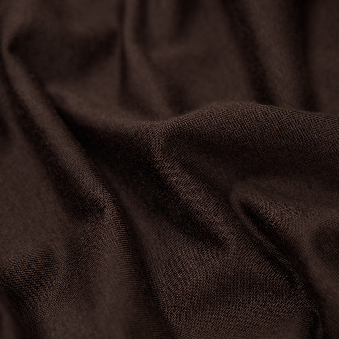 Cotton Modal Jersey Knit - Dark Chocolate | Blackbird Fabrics