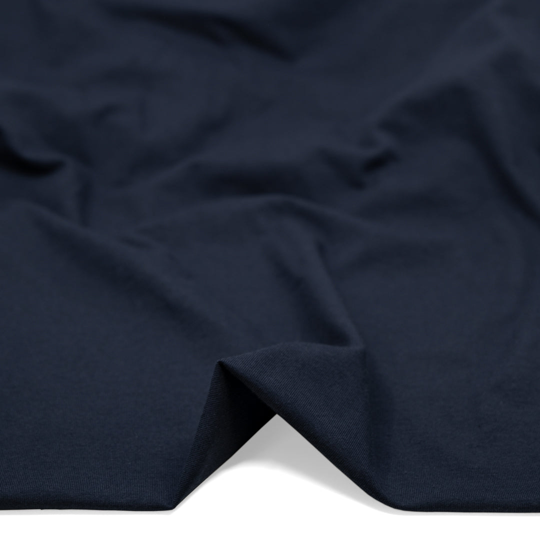 Cotton Modal Jersey Knit - Dark Denim | Blackbird Fabrics