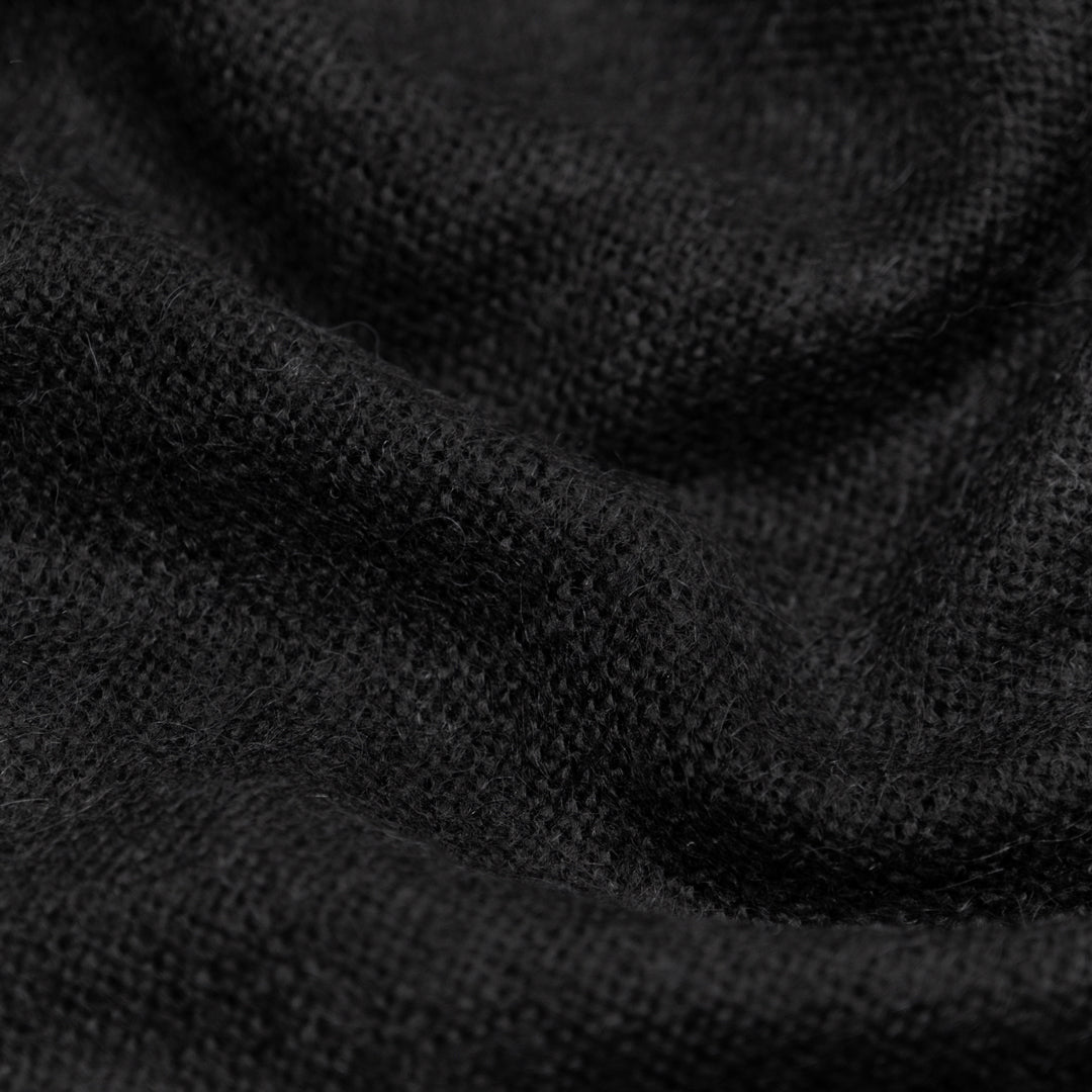 Deadstock Lightweight Mohair Blend Sweater Knit - Black | Blackbird Fabrics