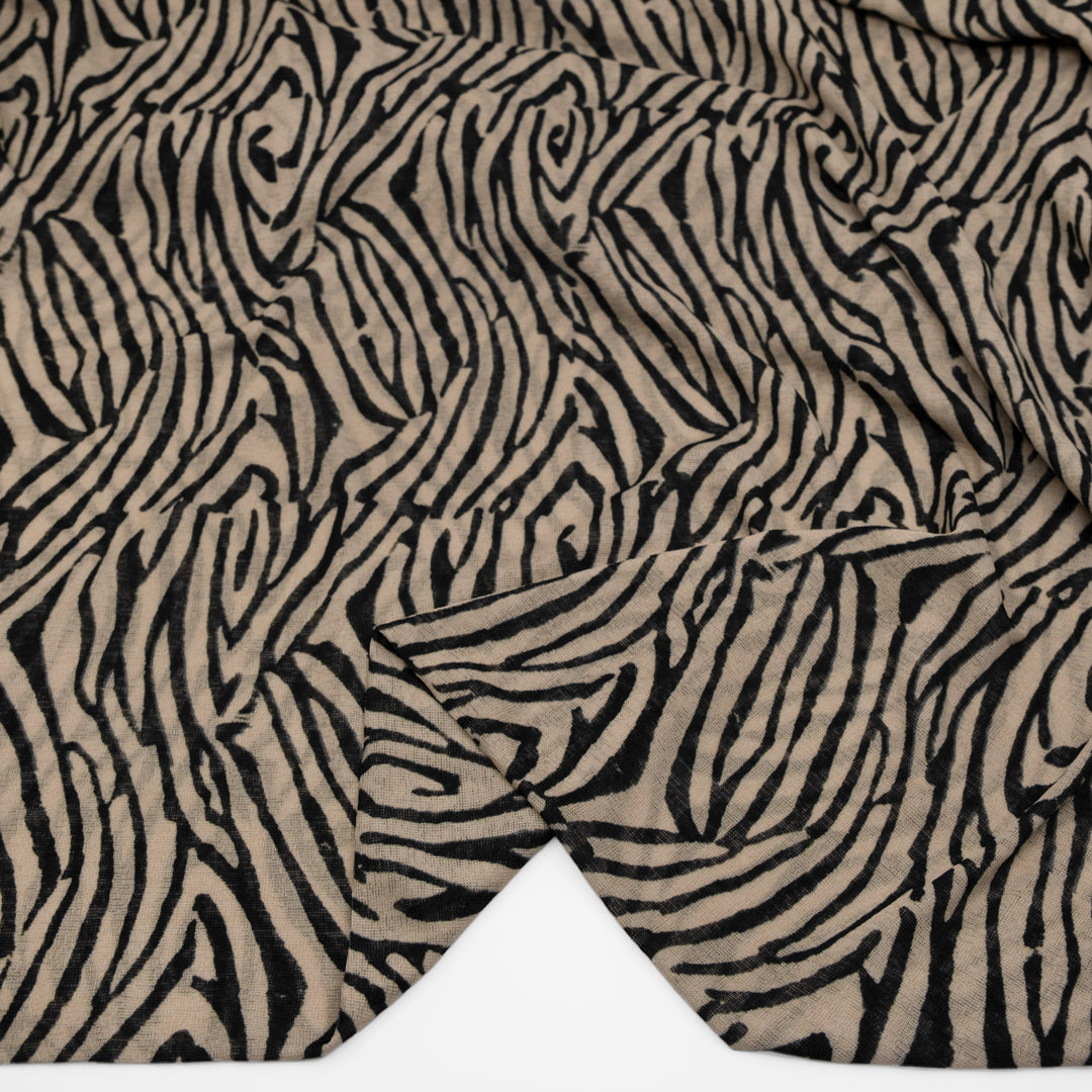 Deadstock Printed Mesh - Savanna Swirl | Blackbird Fabrics