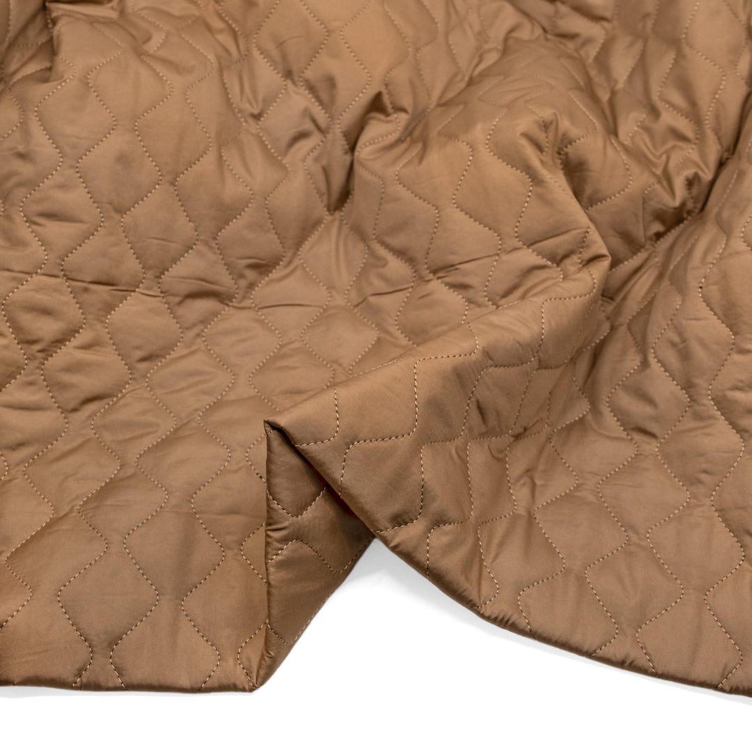 Deadstock Quilted Coating - Biscuit *Imperfect | Blackbird Fabrics