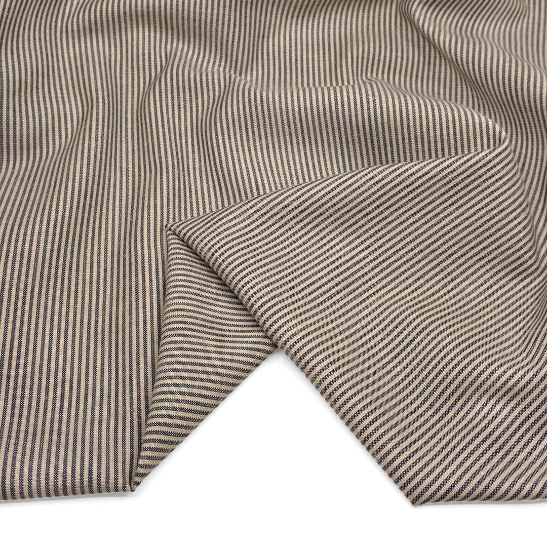 Deadstock Stripe Wool Blend Suiting - Hayride | Blackbird Fabrics
