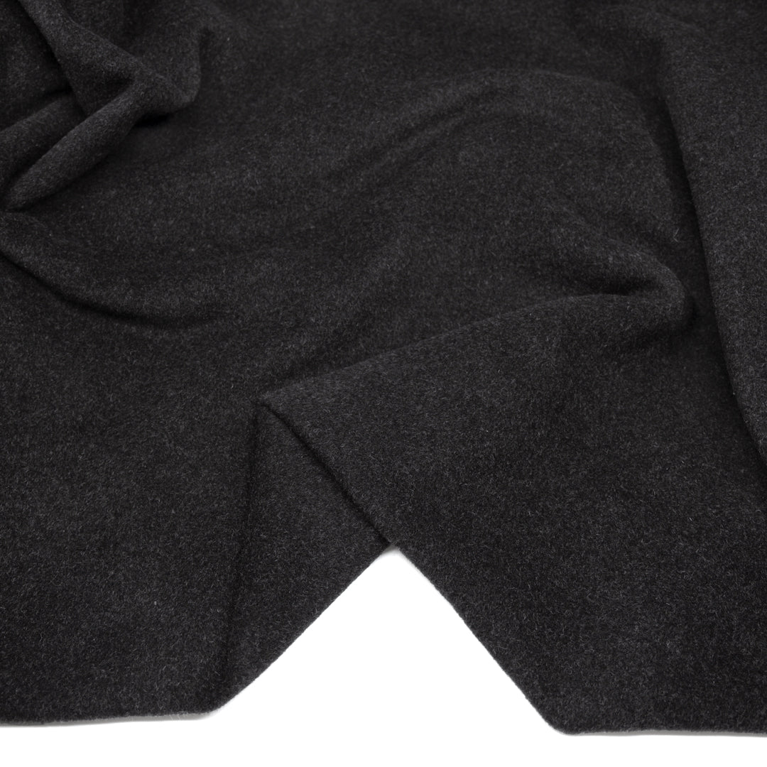 Deadstock Wool Mohair Blend Coating - Heather Charcoal | Blackbird Fabrics