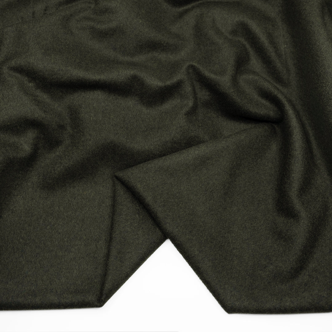 Deadstock Melton Wool Mohair Blend Coating - Heather Forest | Blackbird Fabrics