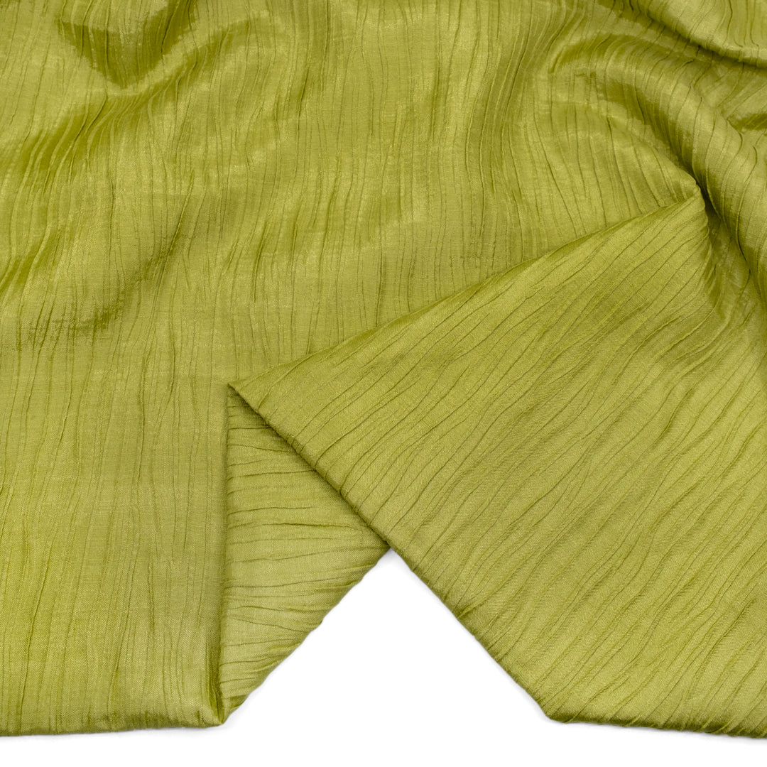 Deadstock Rippled Double Cloth - Key Lime | Blackbird Fabrics