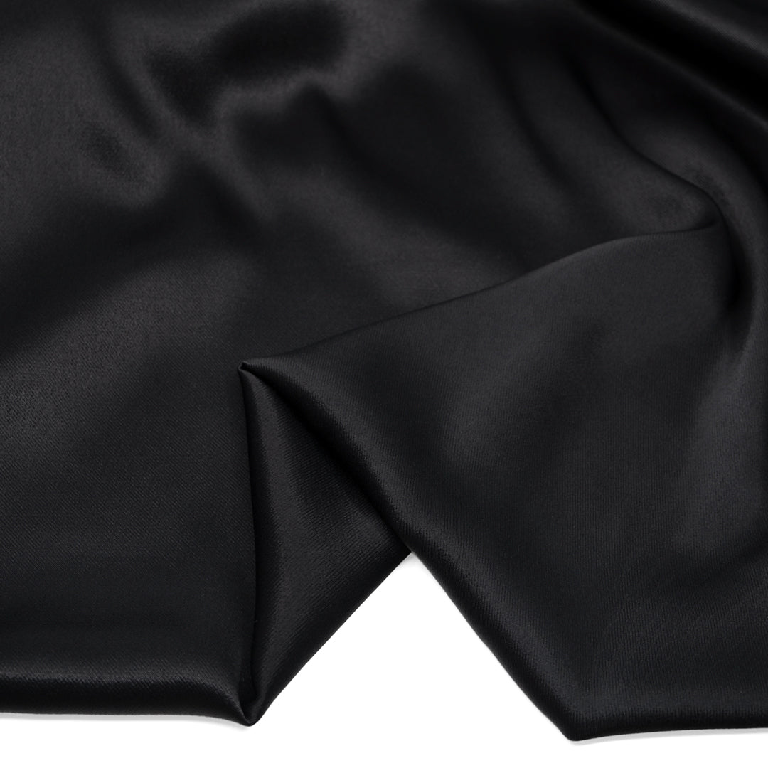 Deadstock Viscose Satin - Black | Blackbird Fabrics