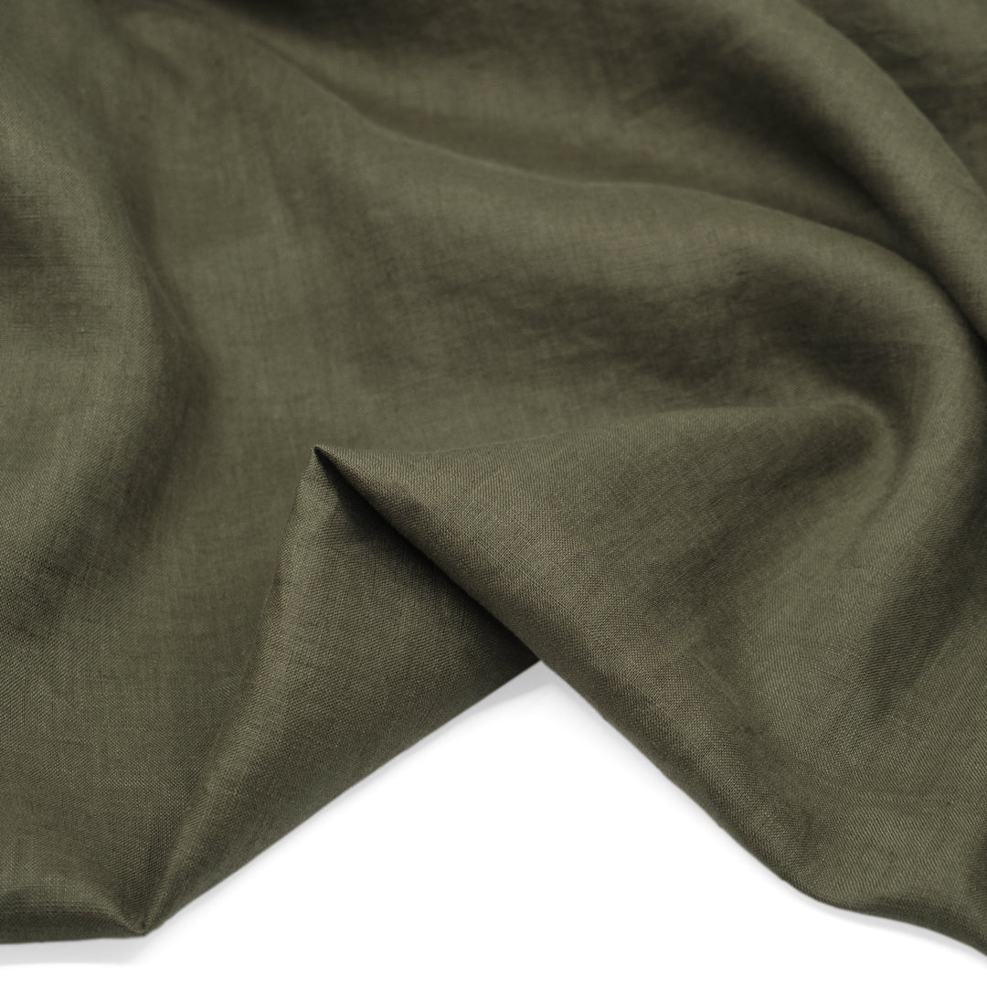 Breezy Lightweight Linen - Kelp | Blackbird Fabrics