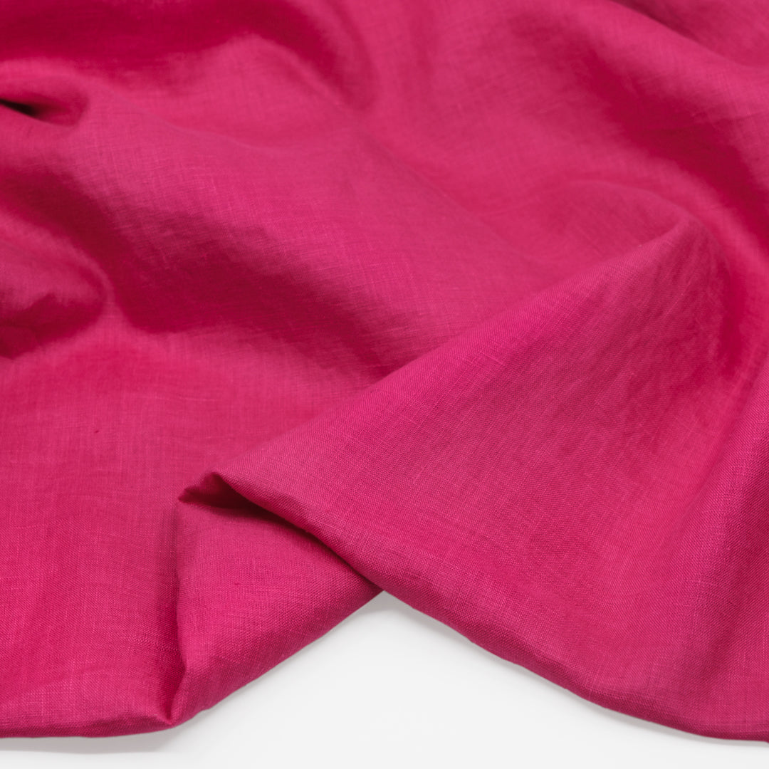 Breezy Lightweight Linen - Electric Pink | Blackbird Fabrics